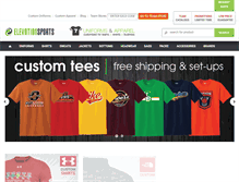 Tablet Screenshot of elevationsports.com
